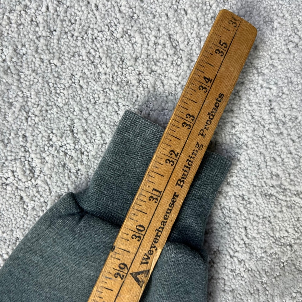 VINTAGE 90s Russell Athletic‎ Sweatshirt XL Grey Faded Blank 1/4 Zip Pullover - Picture 13 of 14